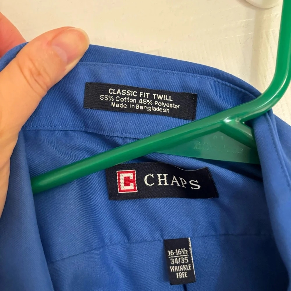 Chaps Blue Button Down | Large - Picture 3 of 5